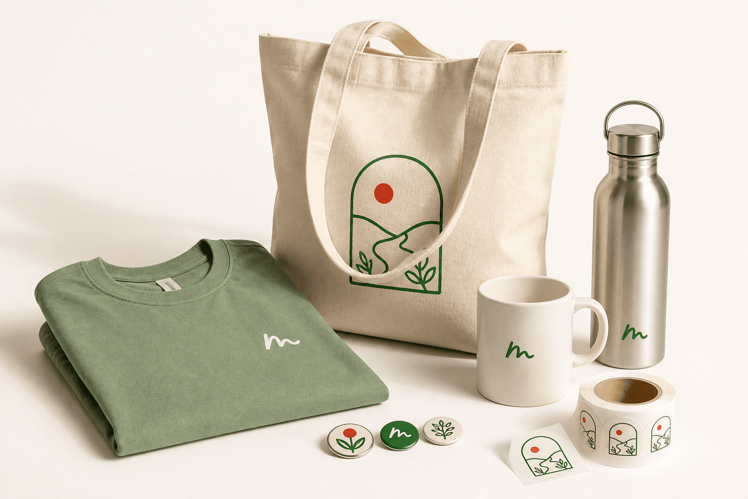 Kit merengue: t-shirt, saco, caneca, garrafa, crachás e autocolantes personalizados